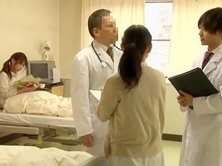 Japanese Doctor's Busty Patient Receives Steamy Treatment in Clinic Hallway