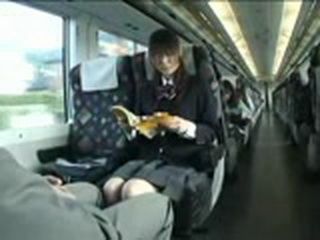 Japanese Schoolgirl Gets Fucked on Public Train in Nippon Porn