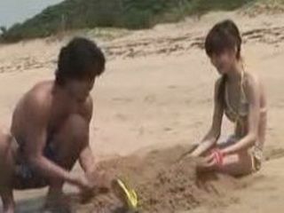 Sweet Japan Girl's Steamy Romp with Stepbrother on the Beach